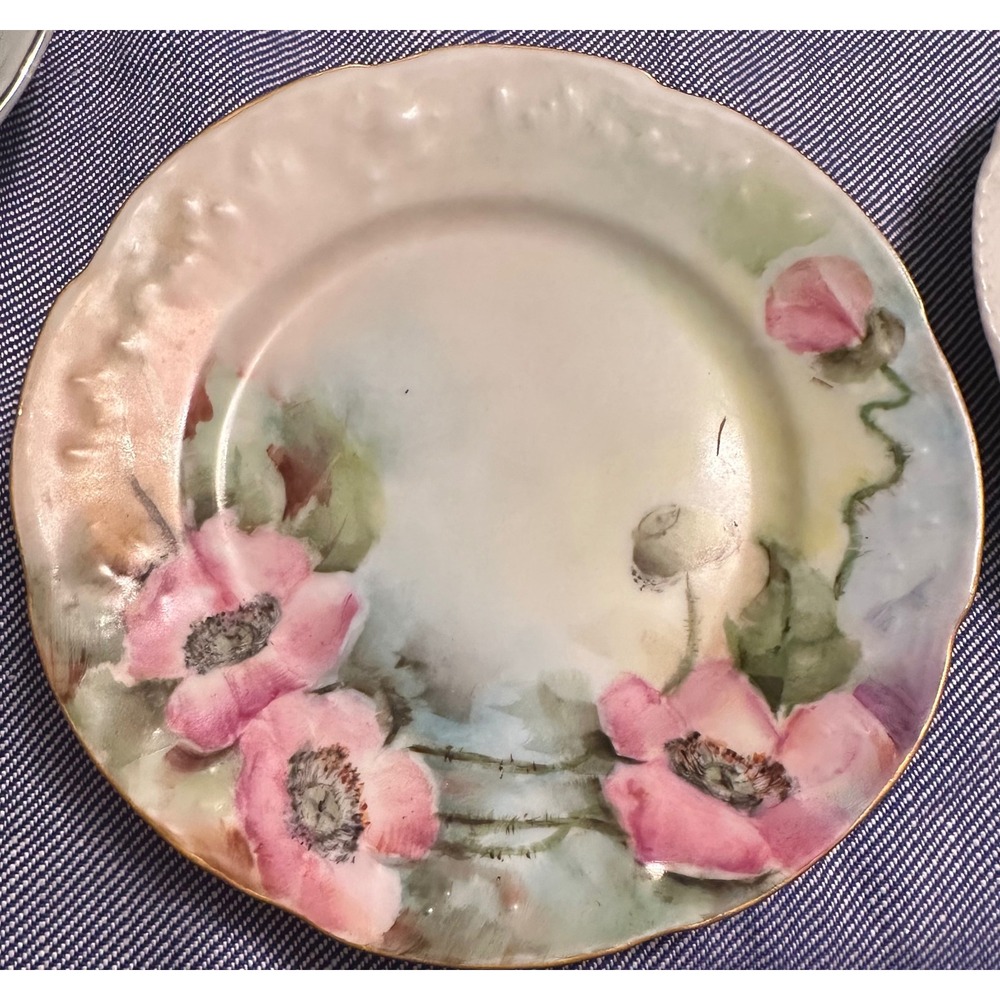 Antique B.R.C. Voltaire Germany‎ Hand Painted Floral Plate 1902